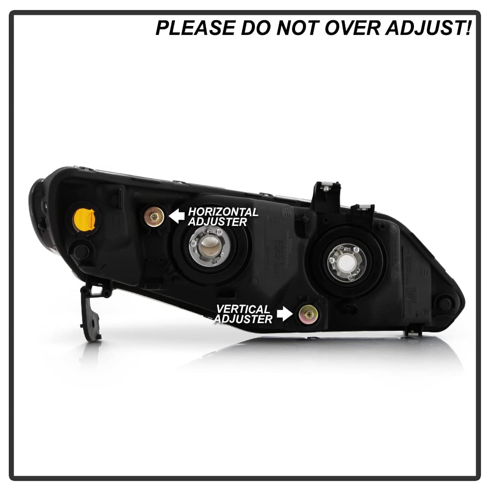 Black Factory Style Headlights Headlamps Left+Right H644