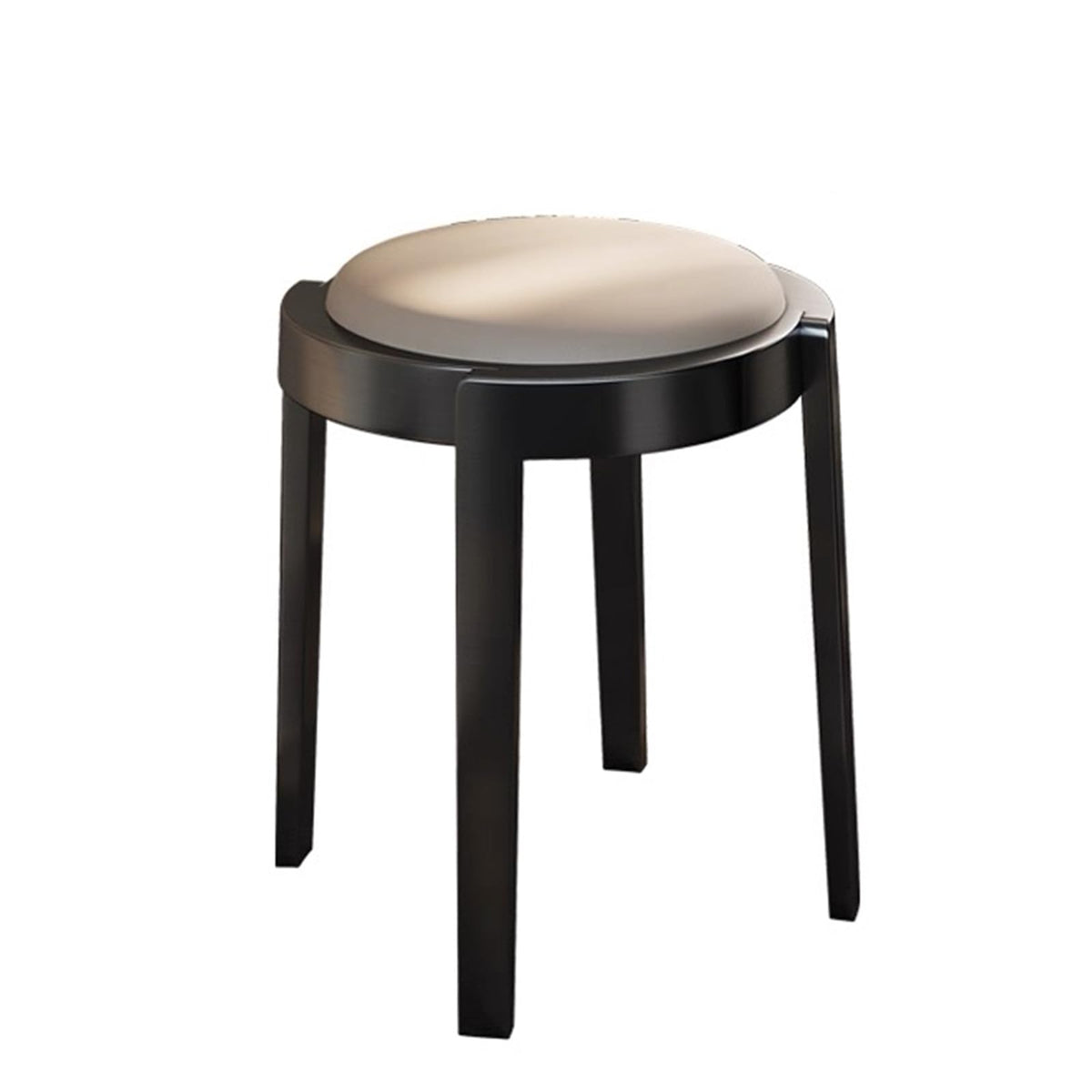 Round Stackable Stainless Steel Imitation Leather Stools A1729