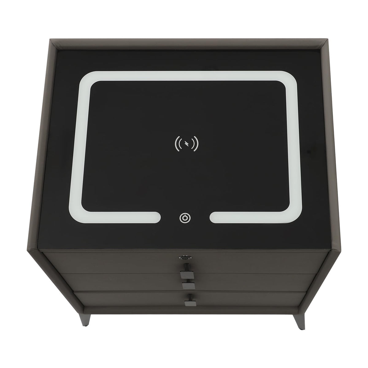 Solid Wood Nightstand with 3 Drawers F1073