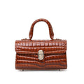 Genuine Cowhide Crocodile Embossed Crossbody Shoulder Bag Y3172