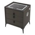 Solid Wood Nightstand with 3 Drawers F1073