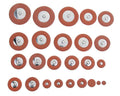 25 Pieces Leather Alto Sax Pads Replacement Set J477