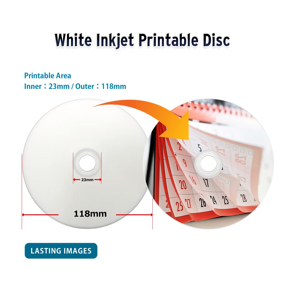 50GB BD-R DL Double Layer White Inkjet Hub Printable 10 pcs H304