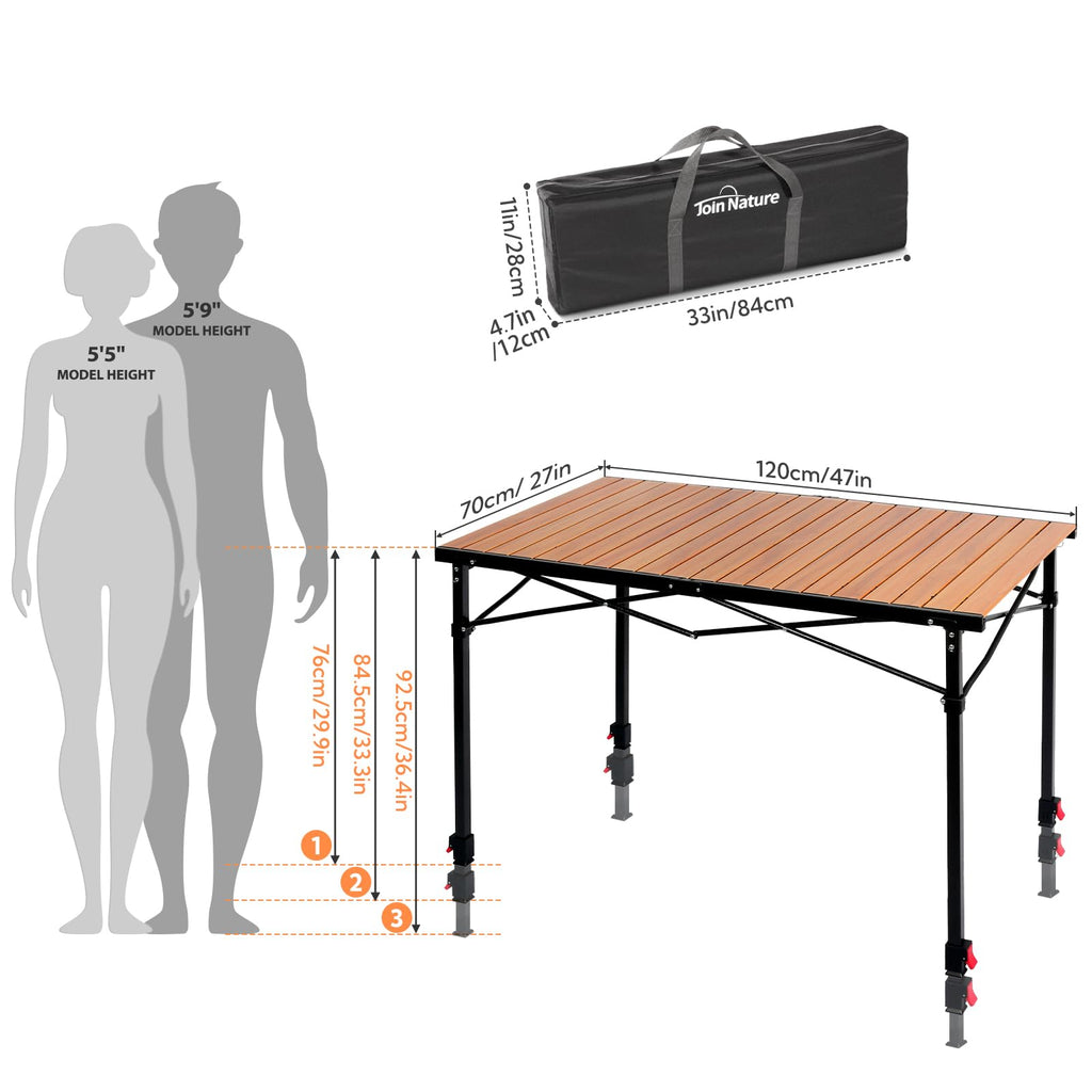 Portable Adjustable Height Camping Table H9614