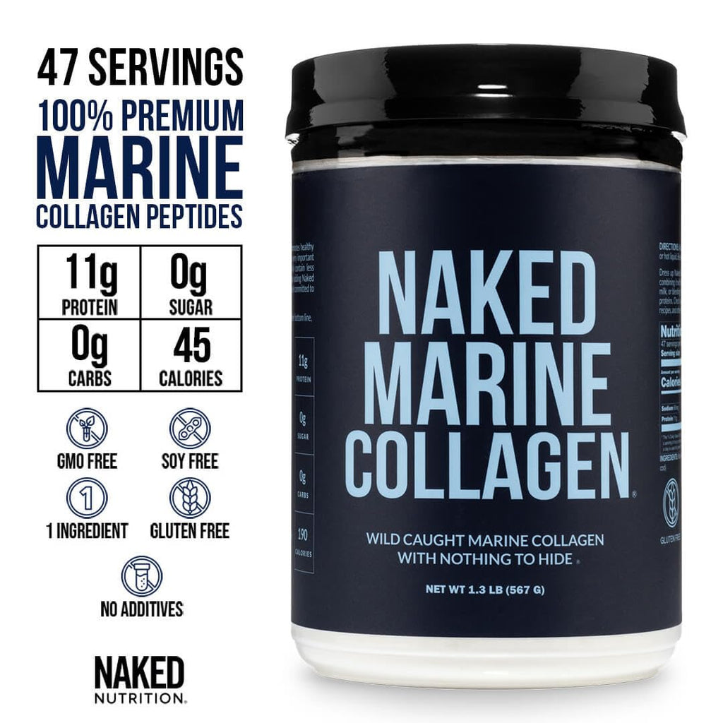 Unflavored Marine Collagen Peptides Protein Powder 47 Servings D679
