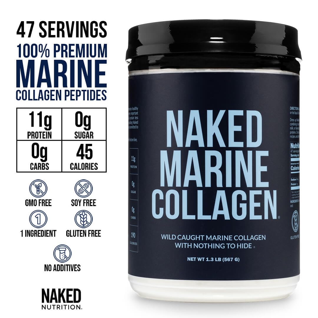 Unflavored Marine Collagen Peptides Protein Powder 47 Servings D679