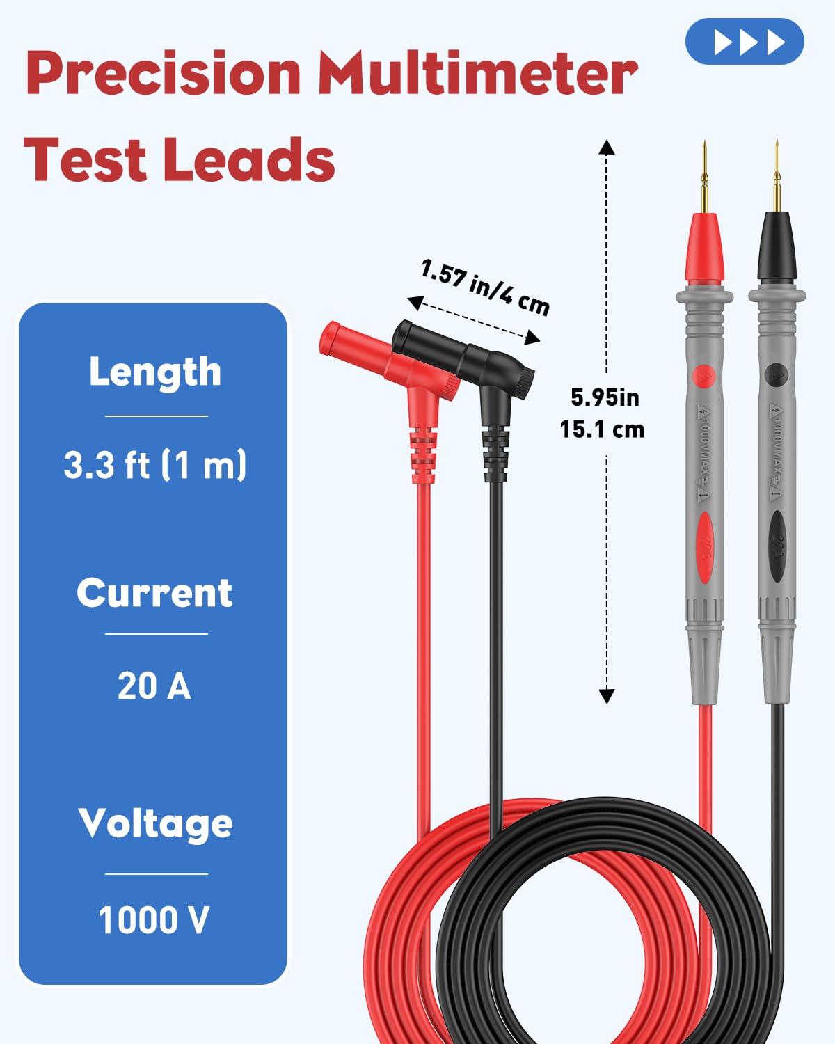 11 Pcs Multimeter Test Leads Kit Y78726