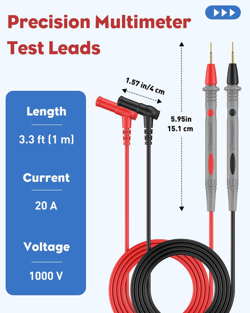 11 Pcs Multimeter Test Leads Kit Y78726