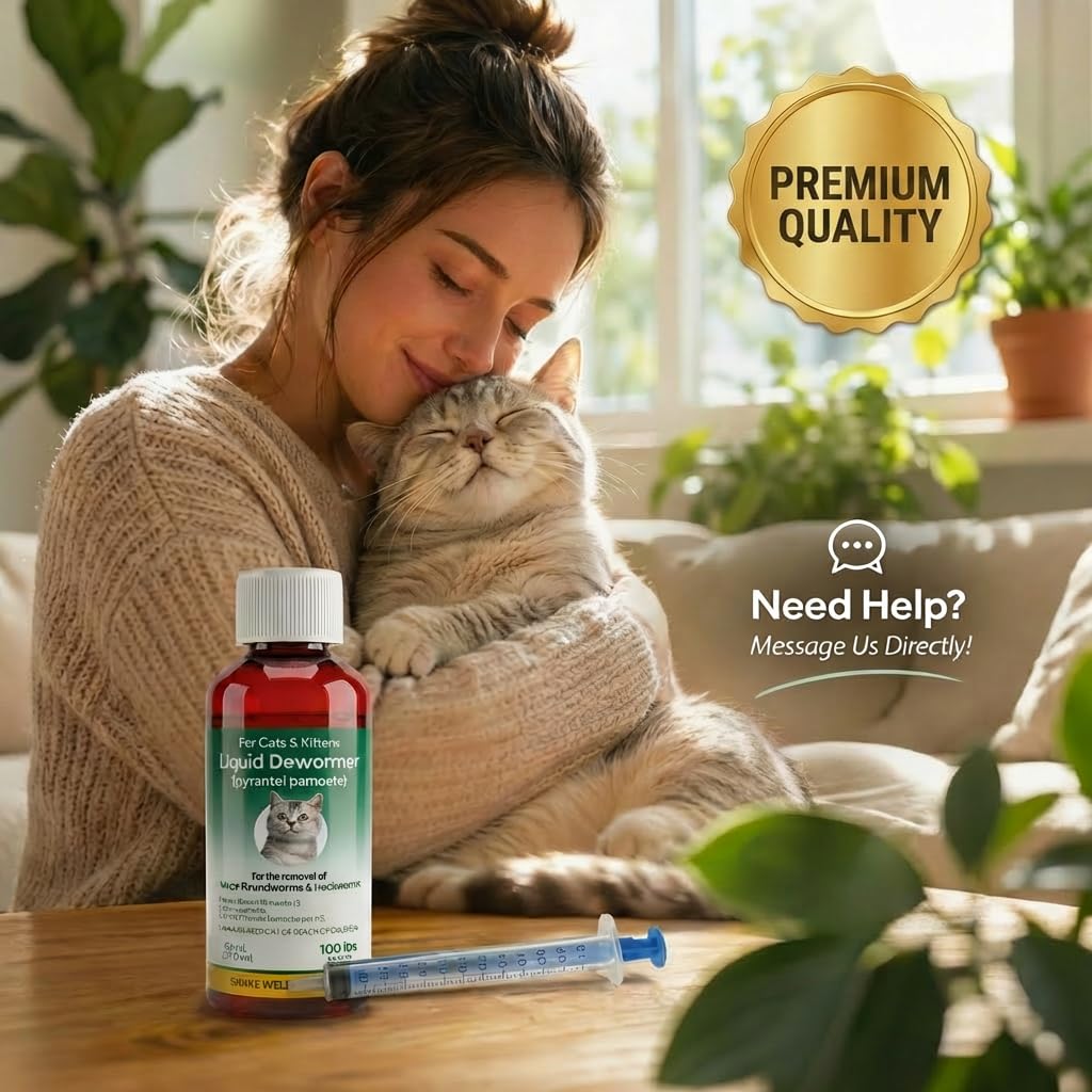 Liquid Dewormer for Cats & Kittens Pyrantel Pamoate Oral Suspension 50ml R416