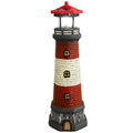 Solar Rotating Lighthouse Outdoor Lantern Resin Street Light K72438