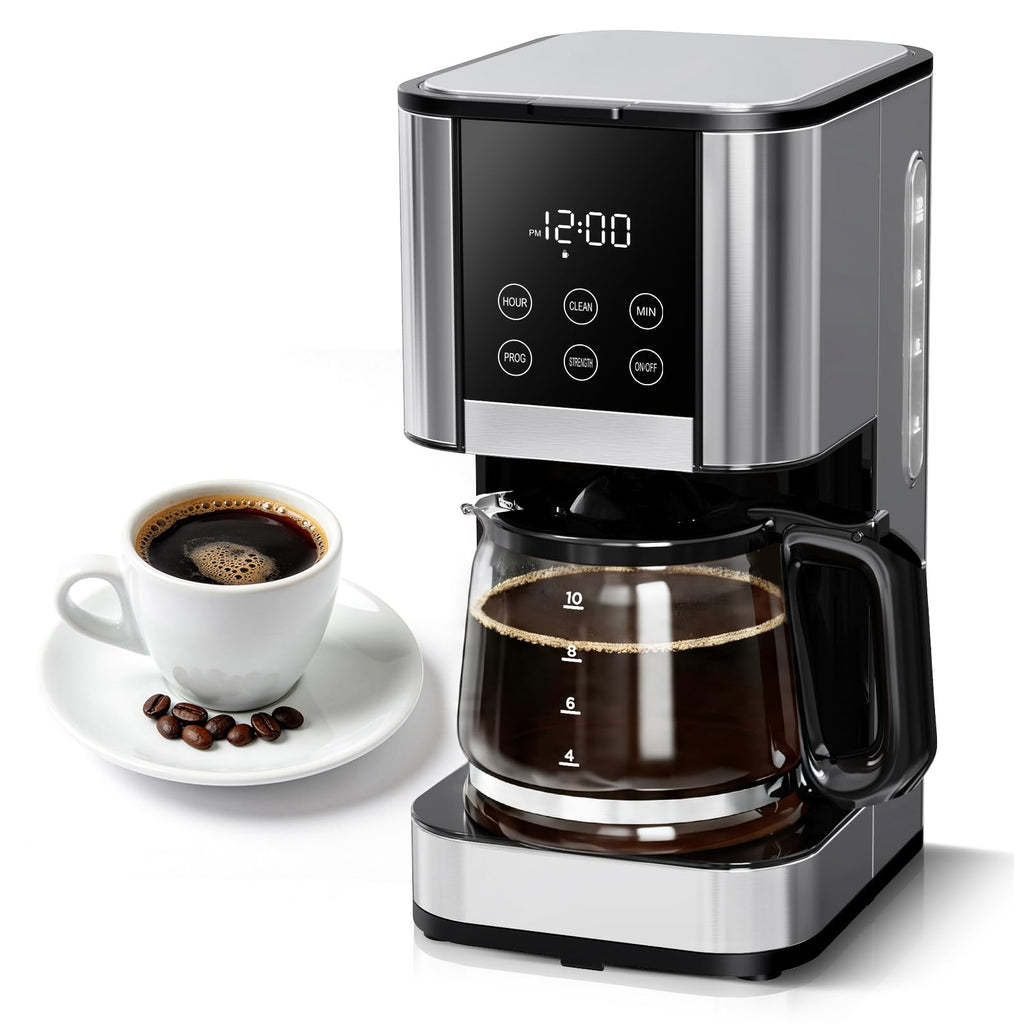 10 Cup Programmable Drip Coffee Maker with Glass Carafe A594