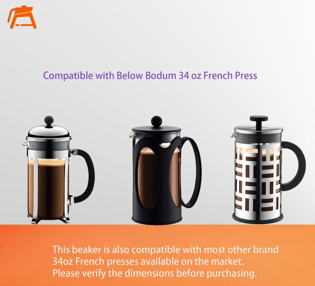 34oz Glass Carafe 8 Cup 1000ml W737