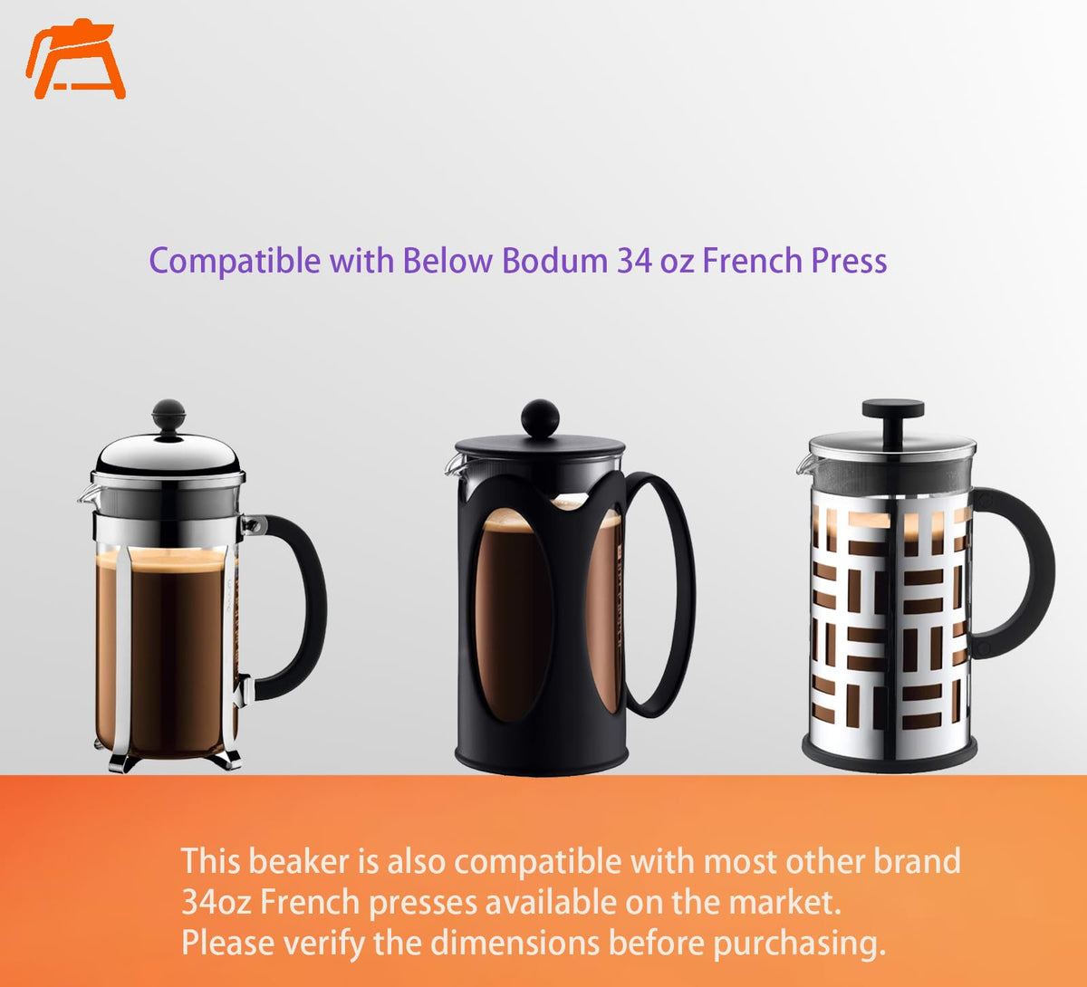 34oz Glass Carafe 8 Cup 1000ml W737