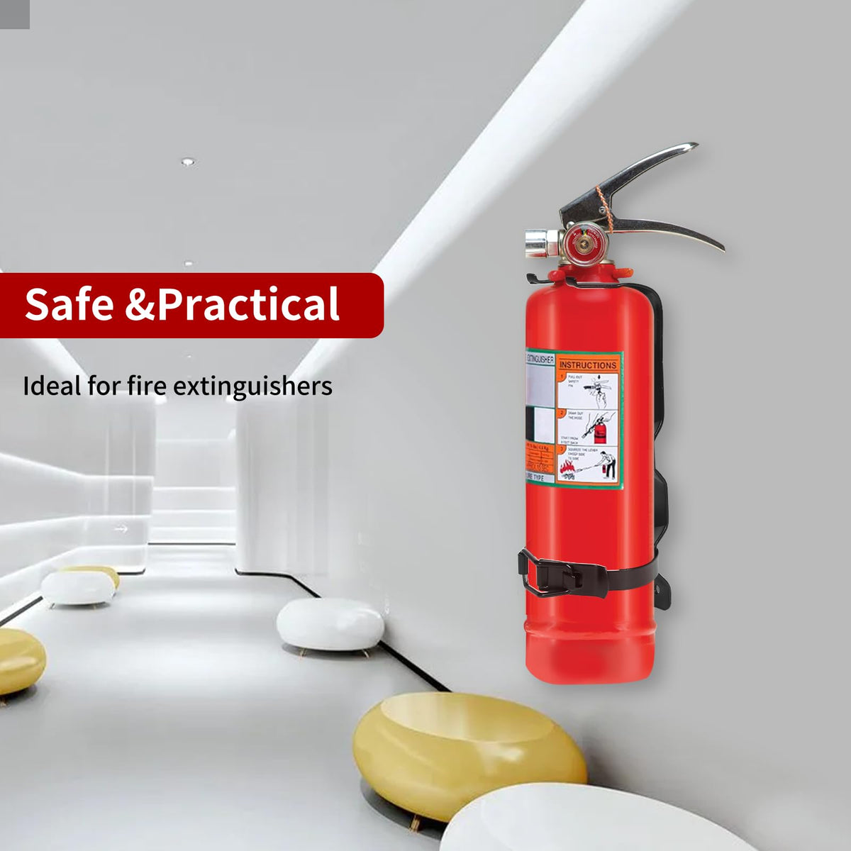 2.5LB Fire Extinguisher Wall Mount Metal Bracket K439