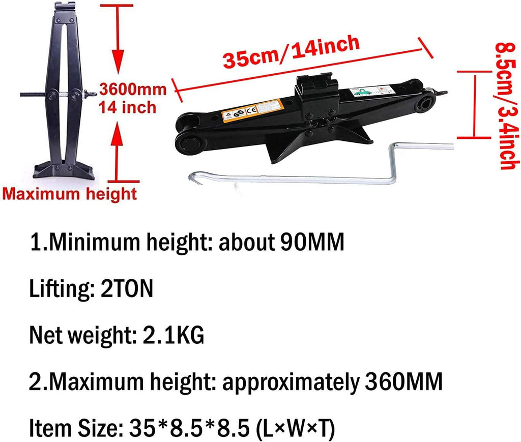 Spare Tire Removal Tool and Scissor Jack Handle 2 Ton Set T811