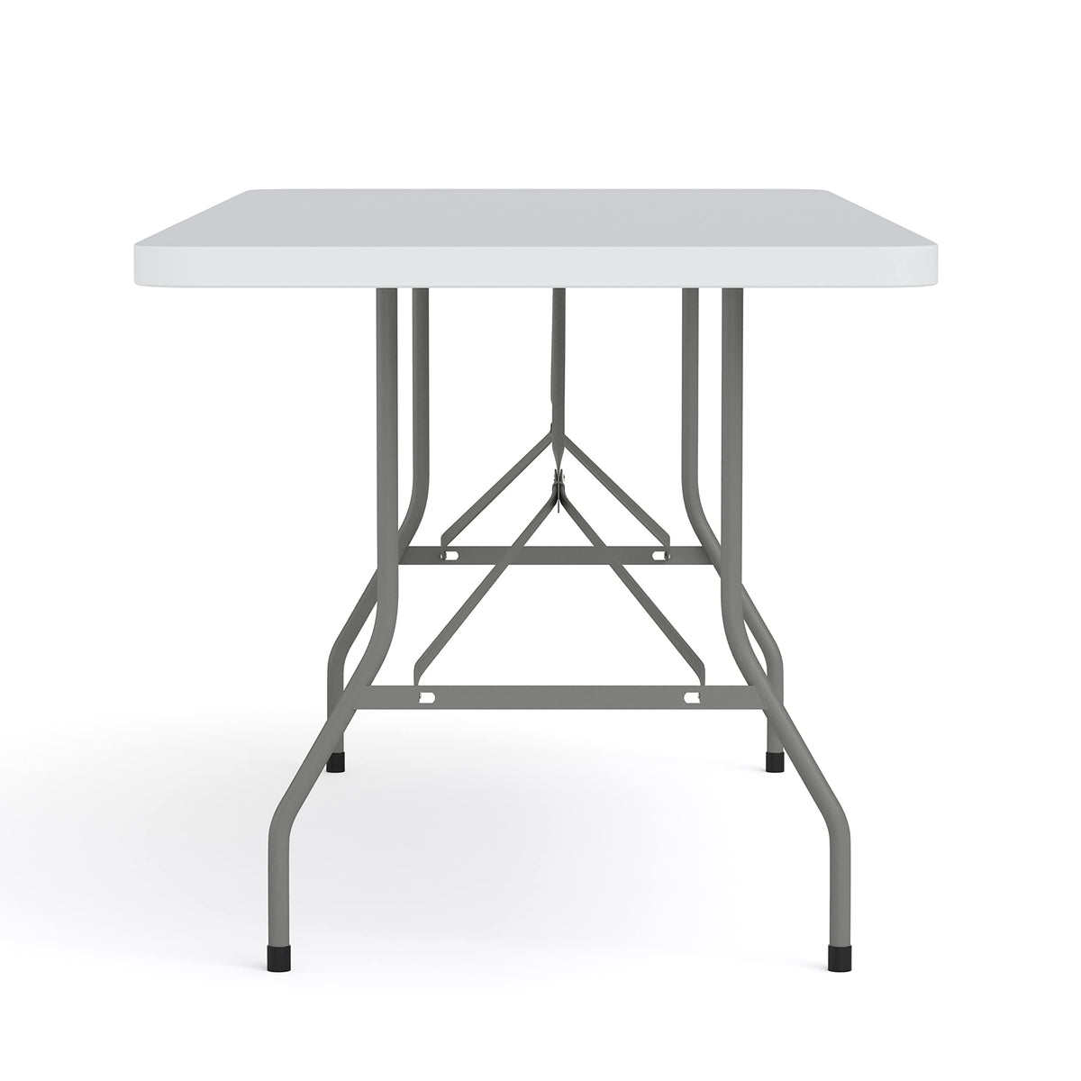 6-Foot Heavy Duty Plastic Folding Table with Carrying Handles Y604636