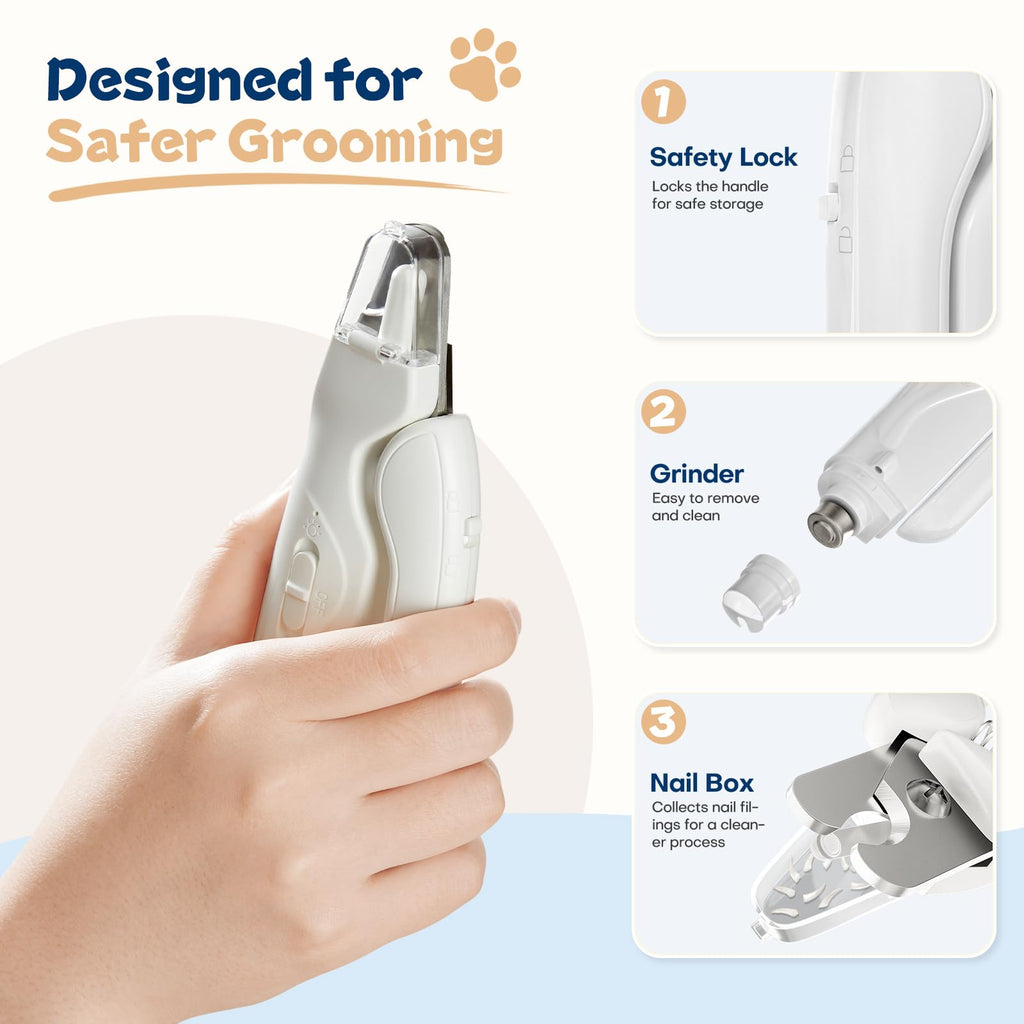 Dog Nail Clippers with Light and Dog Nail Grinder J9320