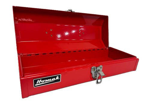 16" Portable Steel Small Tool Box with Metal Latch Closure & Plastic Handle D25279
