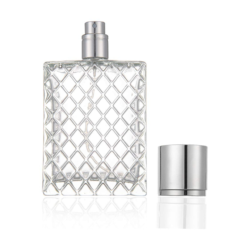 100ml 3.4 oz Refillable Fine Mist Spray Perfume Bottles Clear Glass Z654