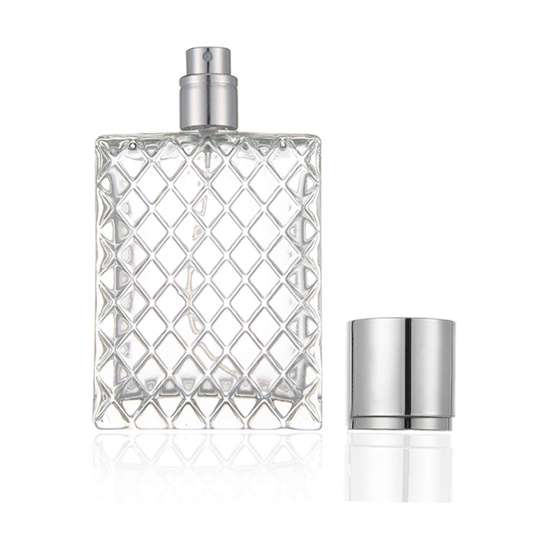 100ml 3.4 oz Refillable Fine Mist Spray Perfume Bottles Clear Glass Z654