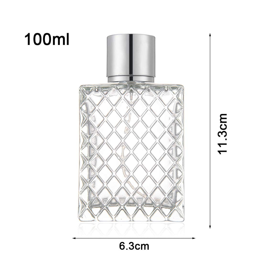 100ml 3.4 oz Refillable Fine Mist Spray Perfume Bottles Clear Glass Z654
