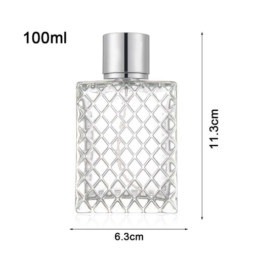 100ml 3.4 oz Refillable Fine Mist Spray Perfume Bottles Clear Glass Z654