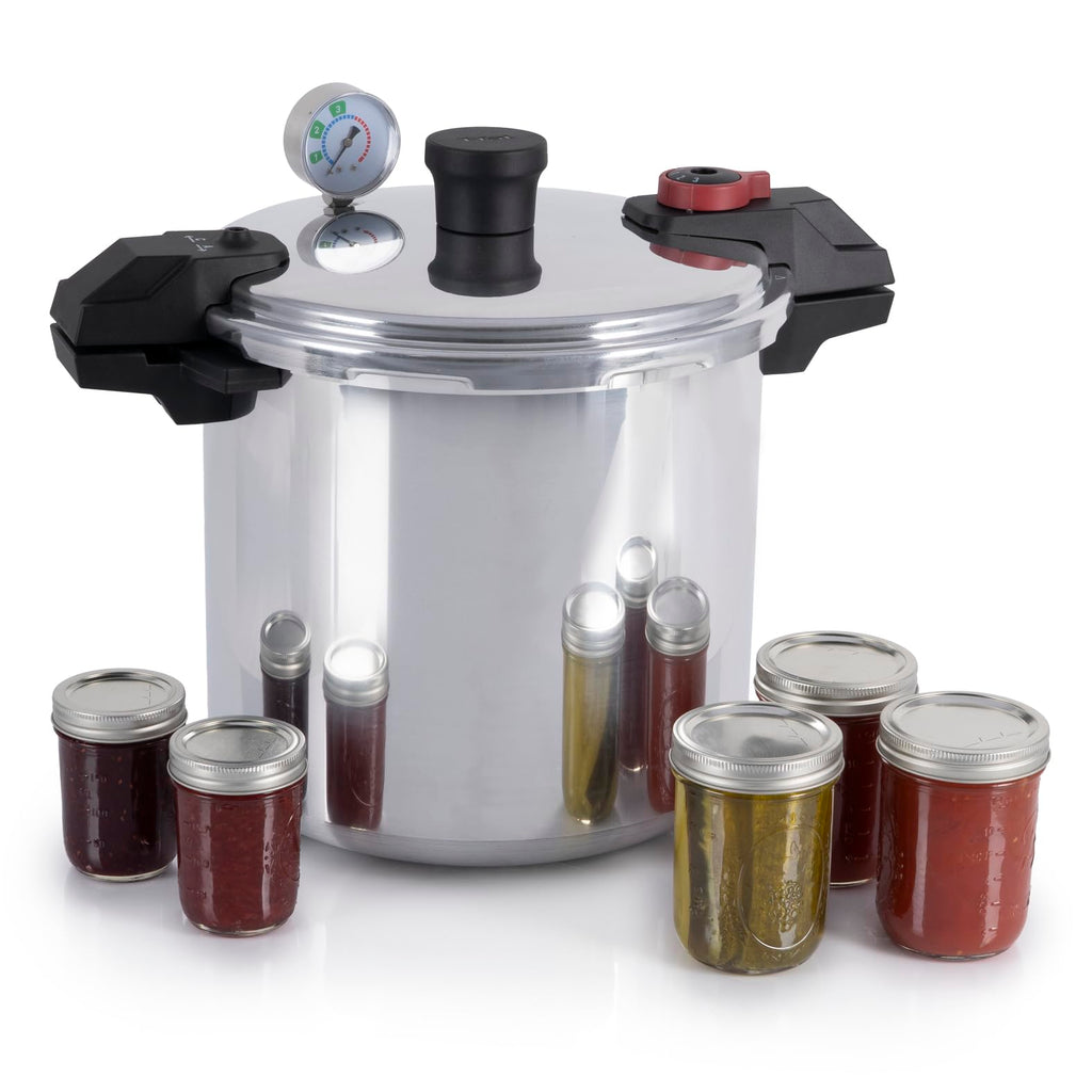 22-Quart Aluminum Pressure Canner with Racks U649