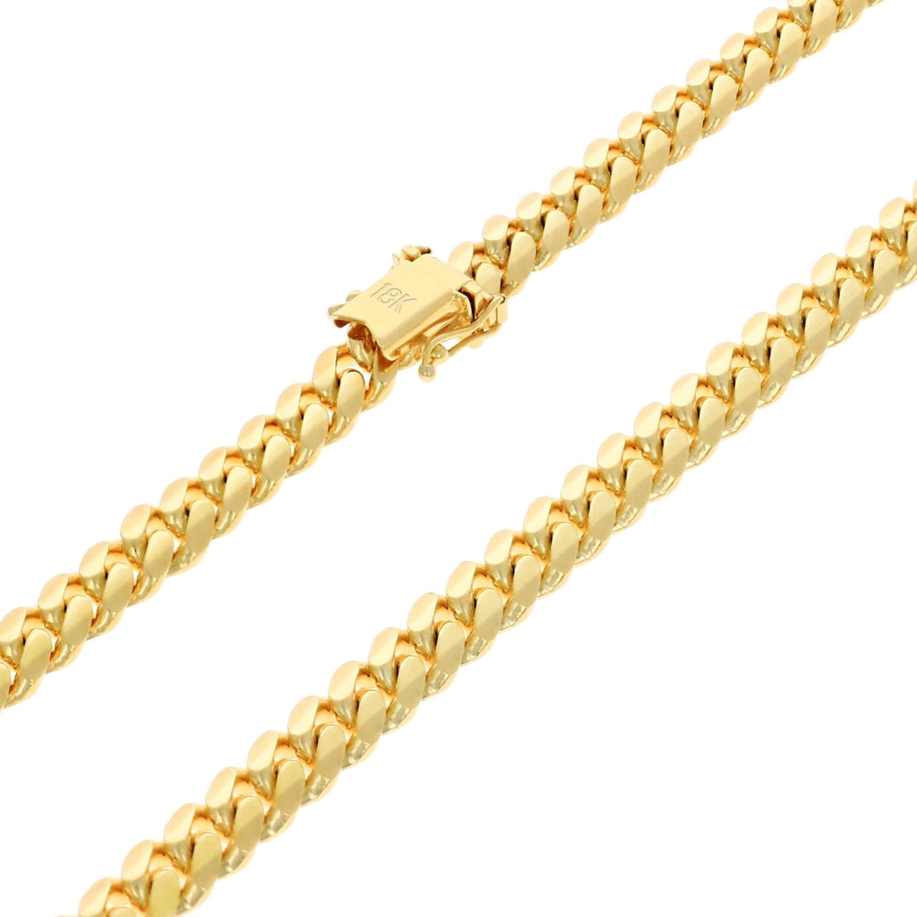 18k Yellow Gold Cuban Link Chain Necklace D803
