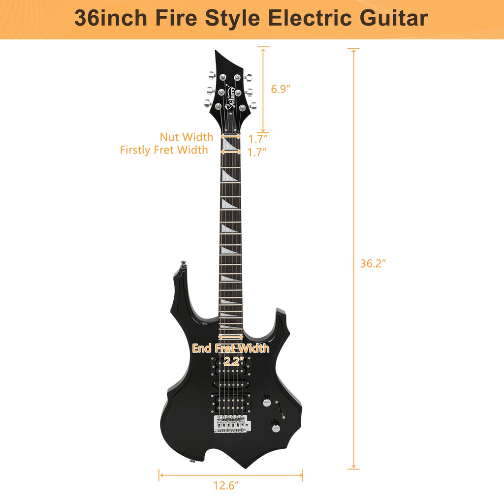 Black Electric Guitar with Accessories Pack H160560