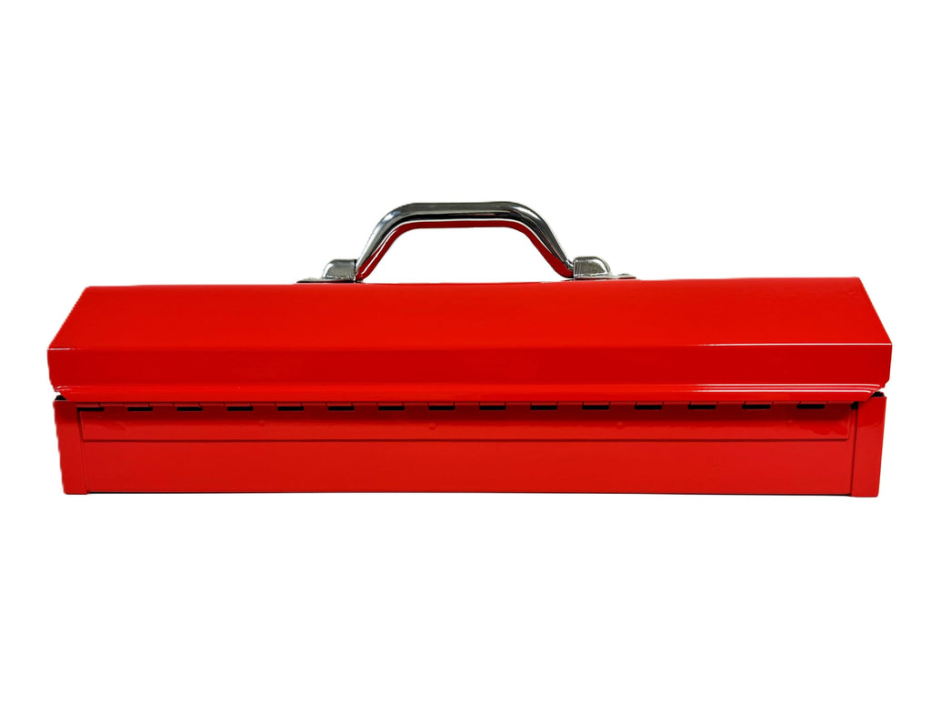 16" Portable Steel Small Tool Box with Metal Latch Closure & Plastic Handle D25279