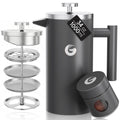 Gray 34 oz French Press Coffee Maker M5236