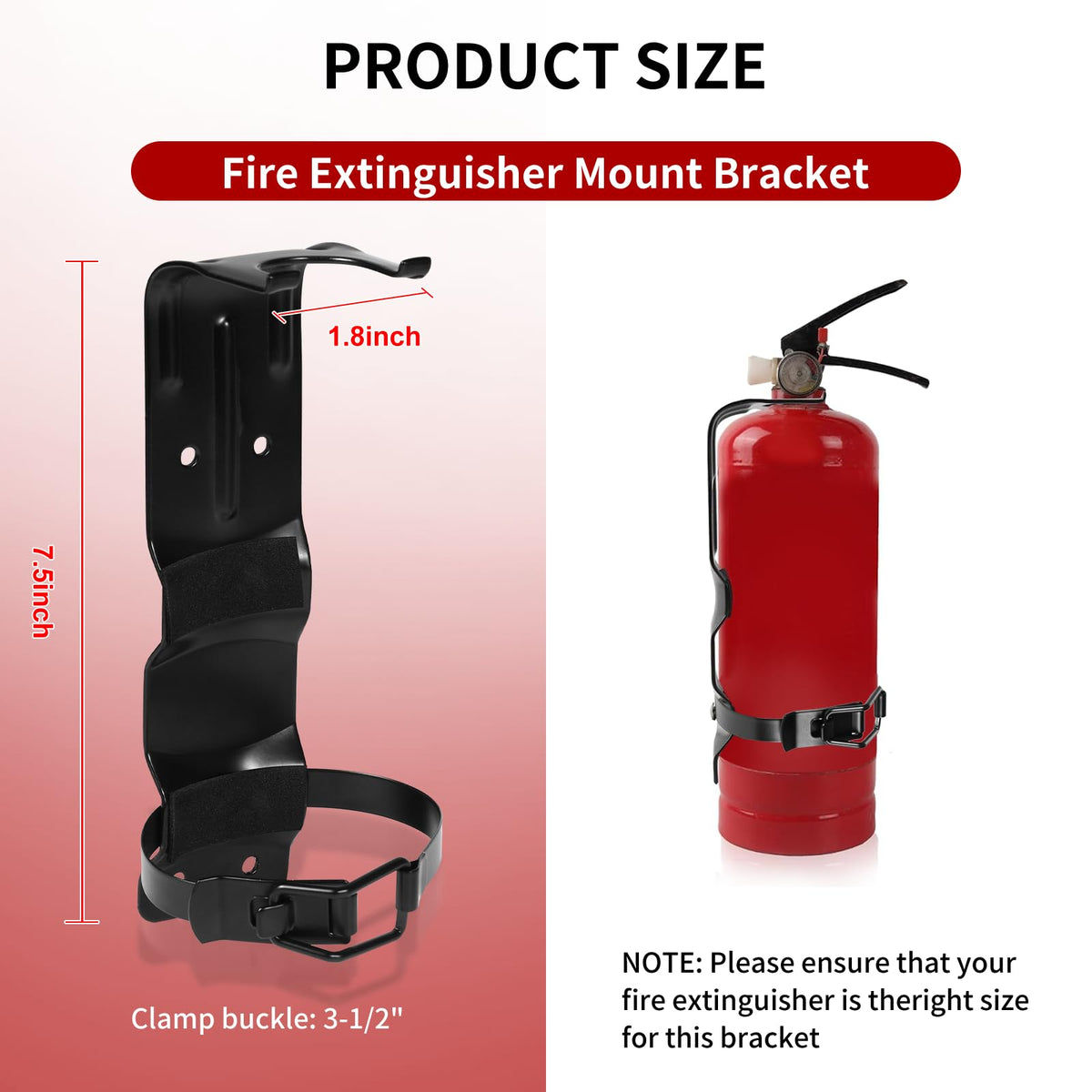 2.5LB Fire Extinguisher Wall Mount Metal Bracket K439