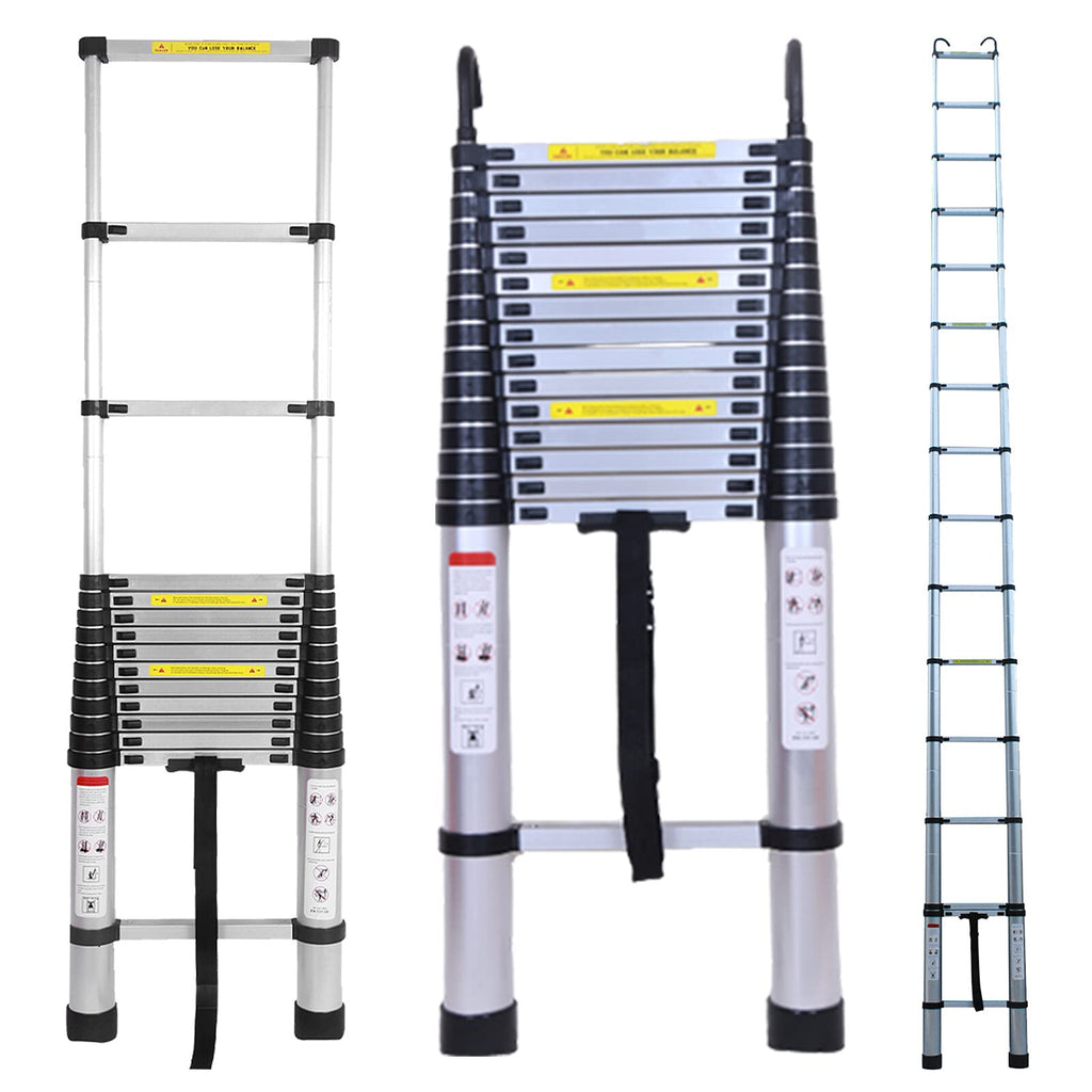 Collapsible Telescoping Ladder 20.5FT Aluminum Lightweight 330LB Capacity X4297