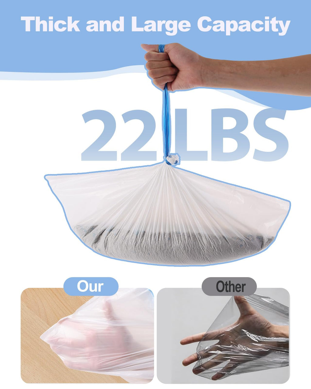 120 Count Drawstring Cat Litter Bags G35288