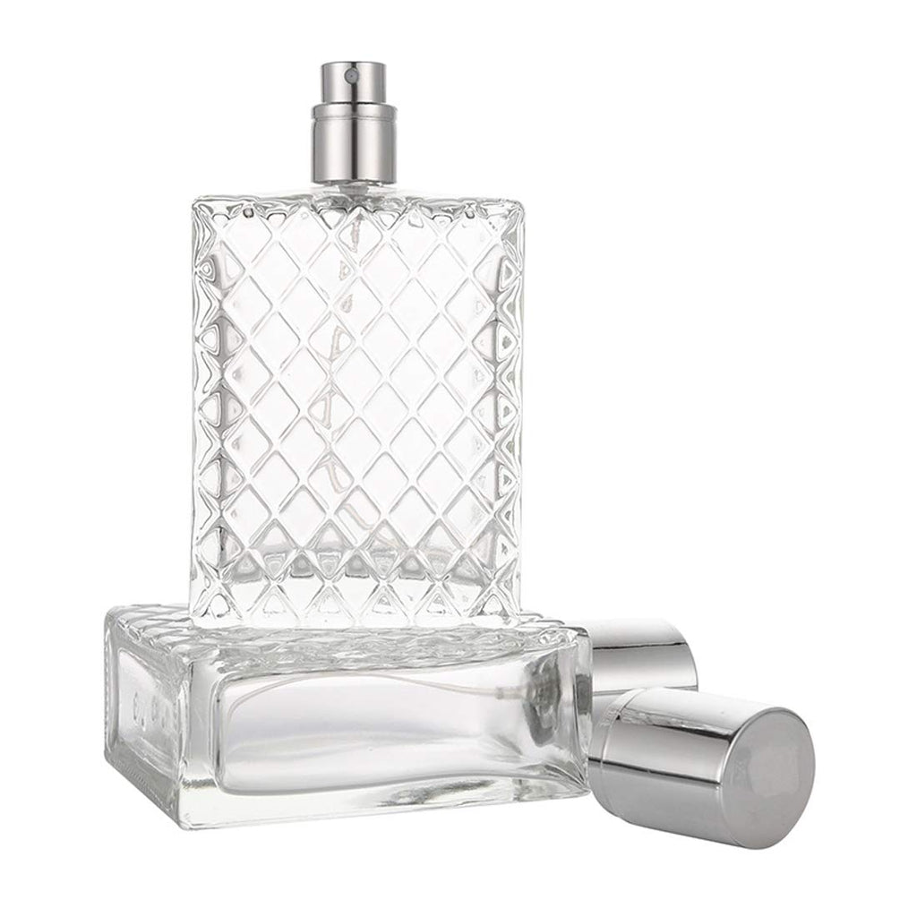 100ml 3.4 oz Refillable Fine Mist Spray Perfume Bottles Clear Glass Z654