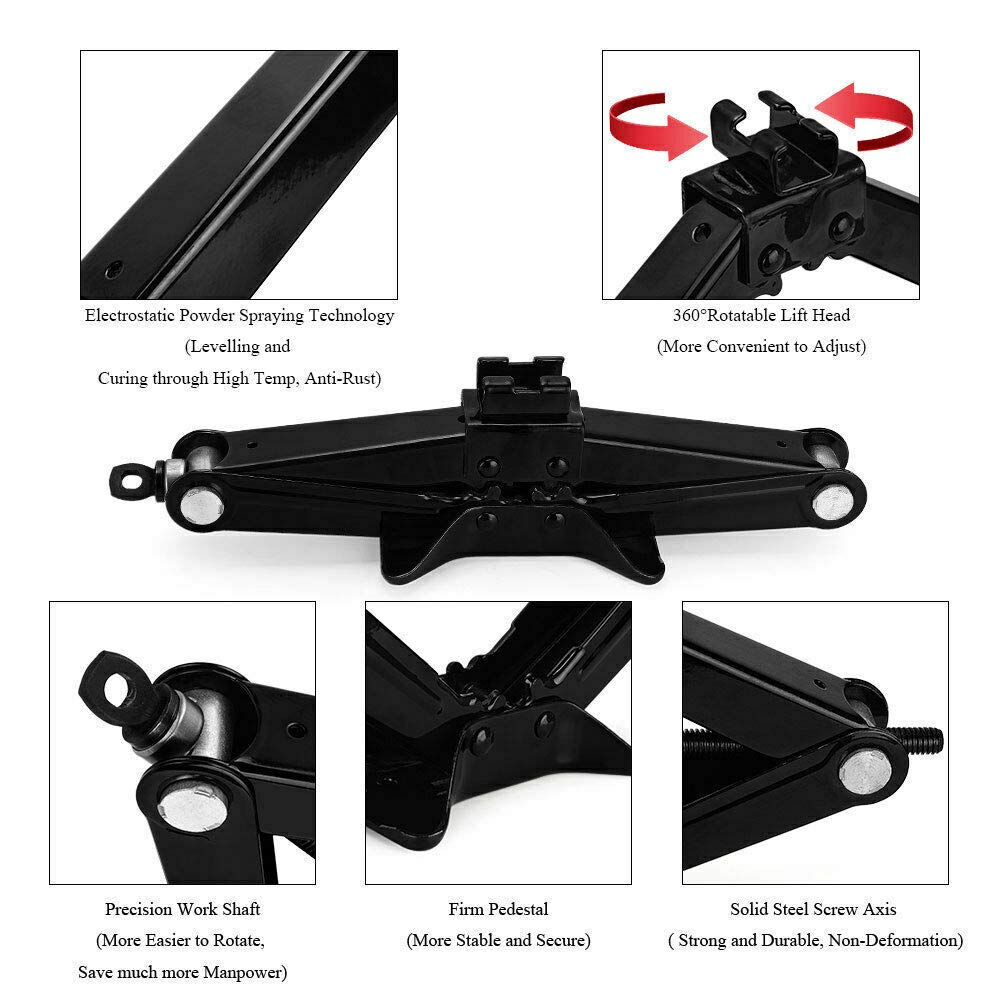 Spare Tire Removal Tool and Scissor Jack Handle 2 Ton Set T811