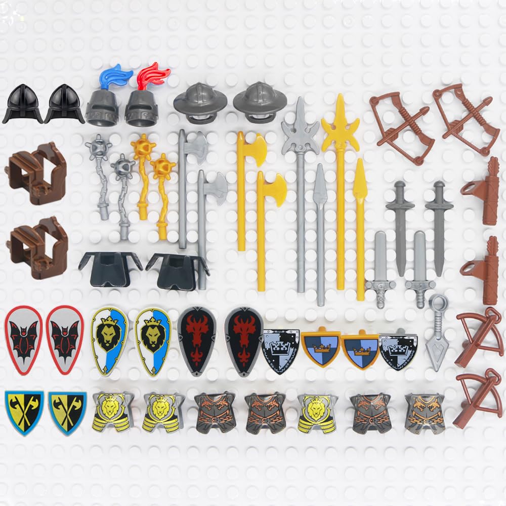 Building Block Medieval Weapon Armor Swords Helmet Horse G130784