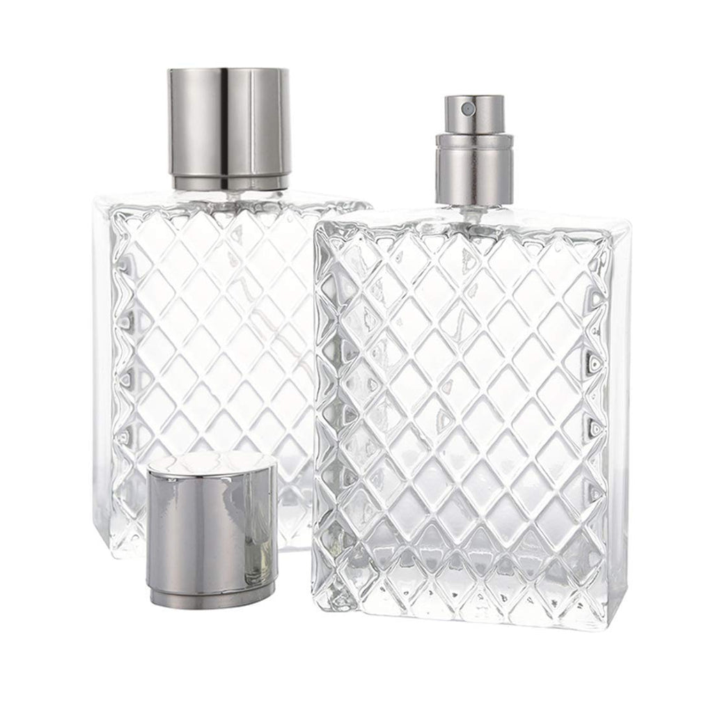 100ml 3.4 oz Refillable Fine Mist Spray Perfume Bottles Clear Glass Z654