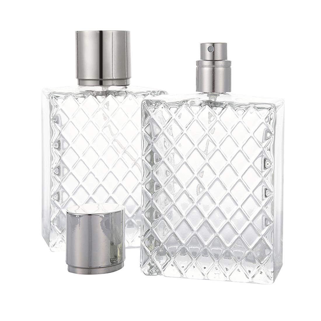 100ml 3.4 oz Refillable Fine Mist Spray Perfume Bottles Clear Glass Z654