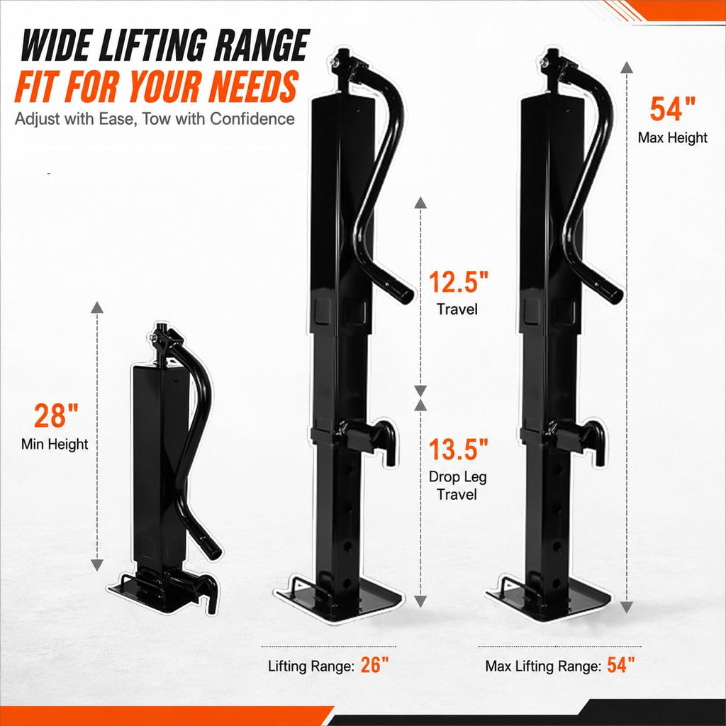 12000lbs Adjustable Drop Leg Trailer Jack L579