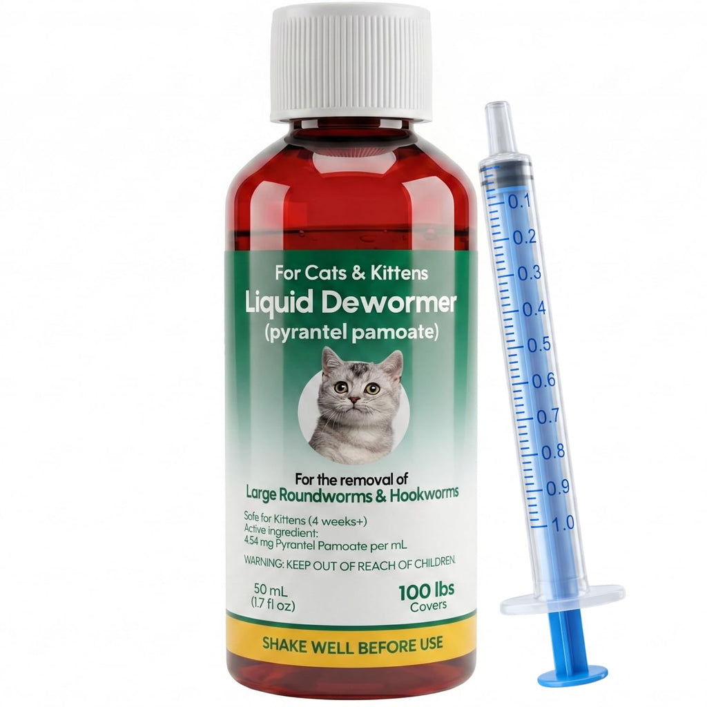 Liquid Dewormer for Cats & Kittens Pyrantel Pamoate Oral Suspension 50ml R416