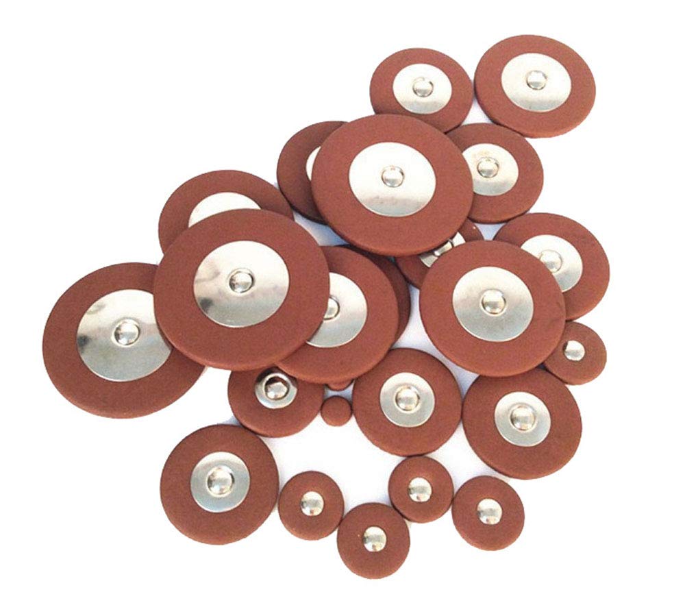 25 Pieces Leather Alto Sax Pads Replacement Set J477