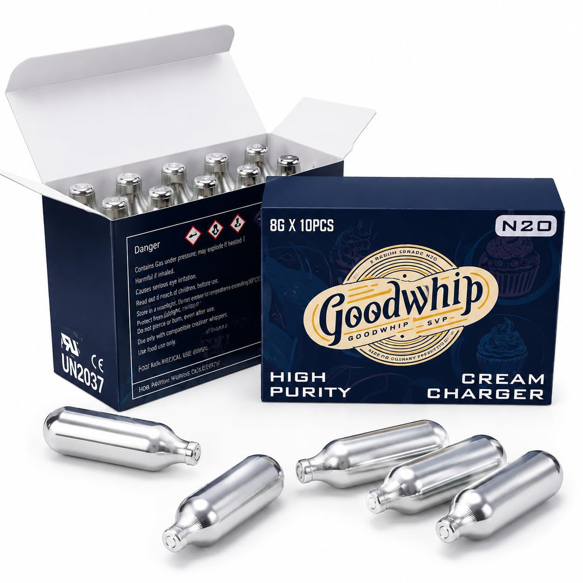 8g N2O Whipped Cream Chargers 10-Pack R464