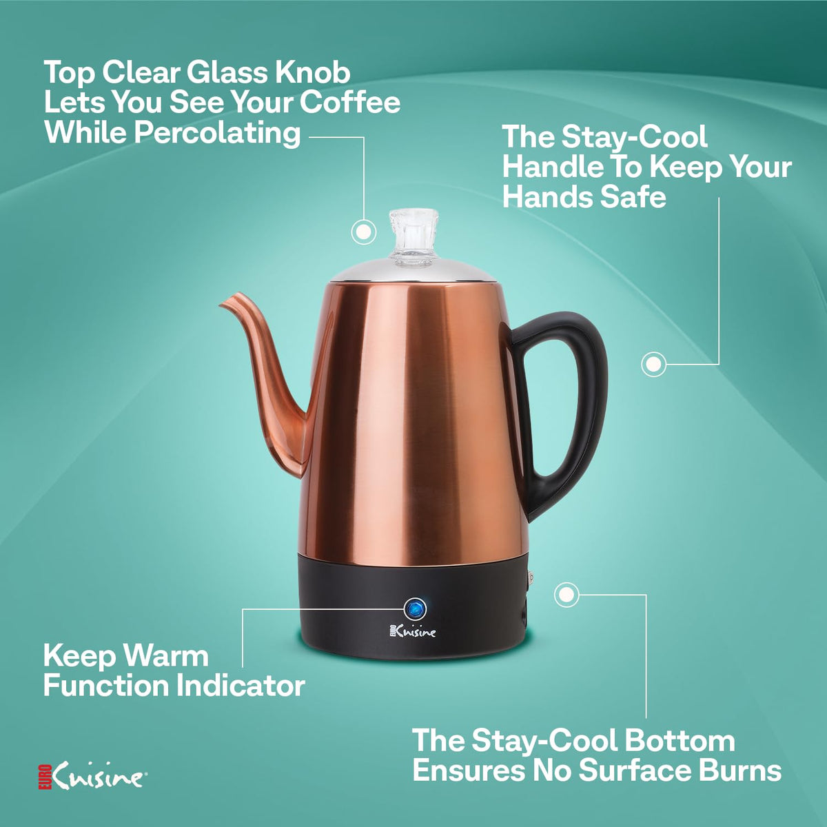 8 Cup Stainless Steel Electric Coffee Percolator L8597