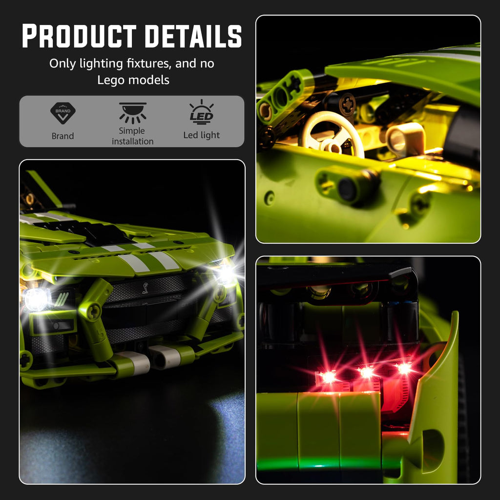 Light Kit Compatible with Technic Car, Lighting Accessories for Display R877