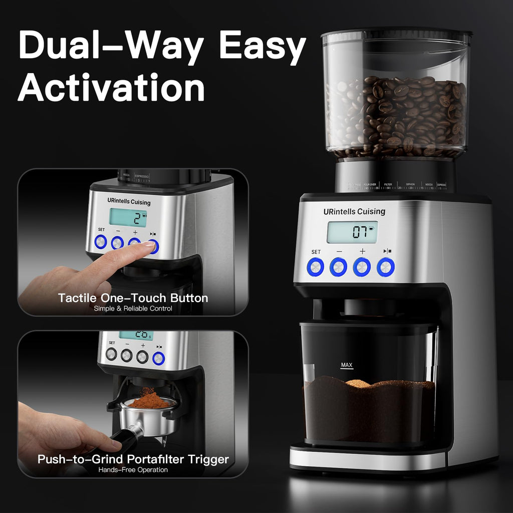 Silver Conical Burr Coffee Grinder T5299