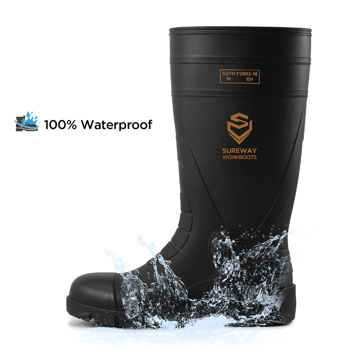 PVC Waterproof Knee-High Work Boots Z76115