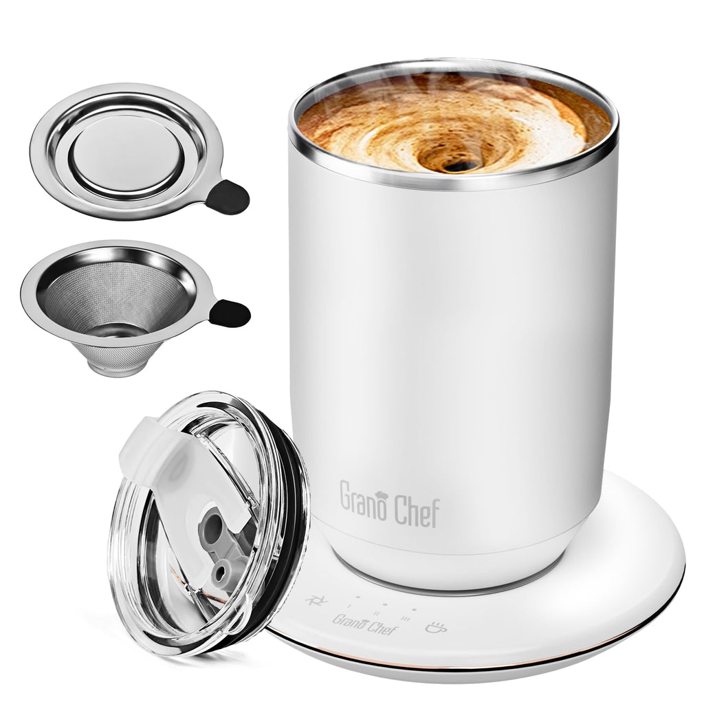Self-Heating 10oz Temperature Controlled Coffee Mug with Dripper I126965