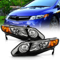 Black Factory Style Headlights Headlamps Left+Right H644