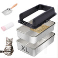 Stainless Steel Sifting Litter Box with Lid H986